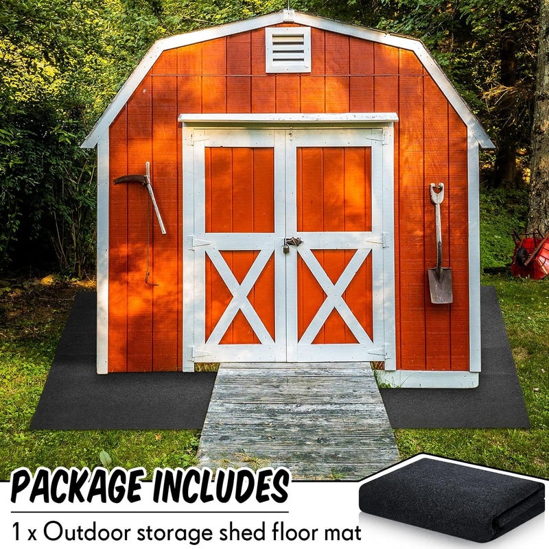 Haull Outdoor Storage Shed Floor Moat Waterproof Outdoor Carport Mat Thickened Soft Patio Furniture Pad Washable with Non Slip Backing, Storage Shed Not Included(4 x 3 ft) - Image 3